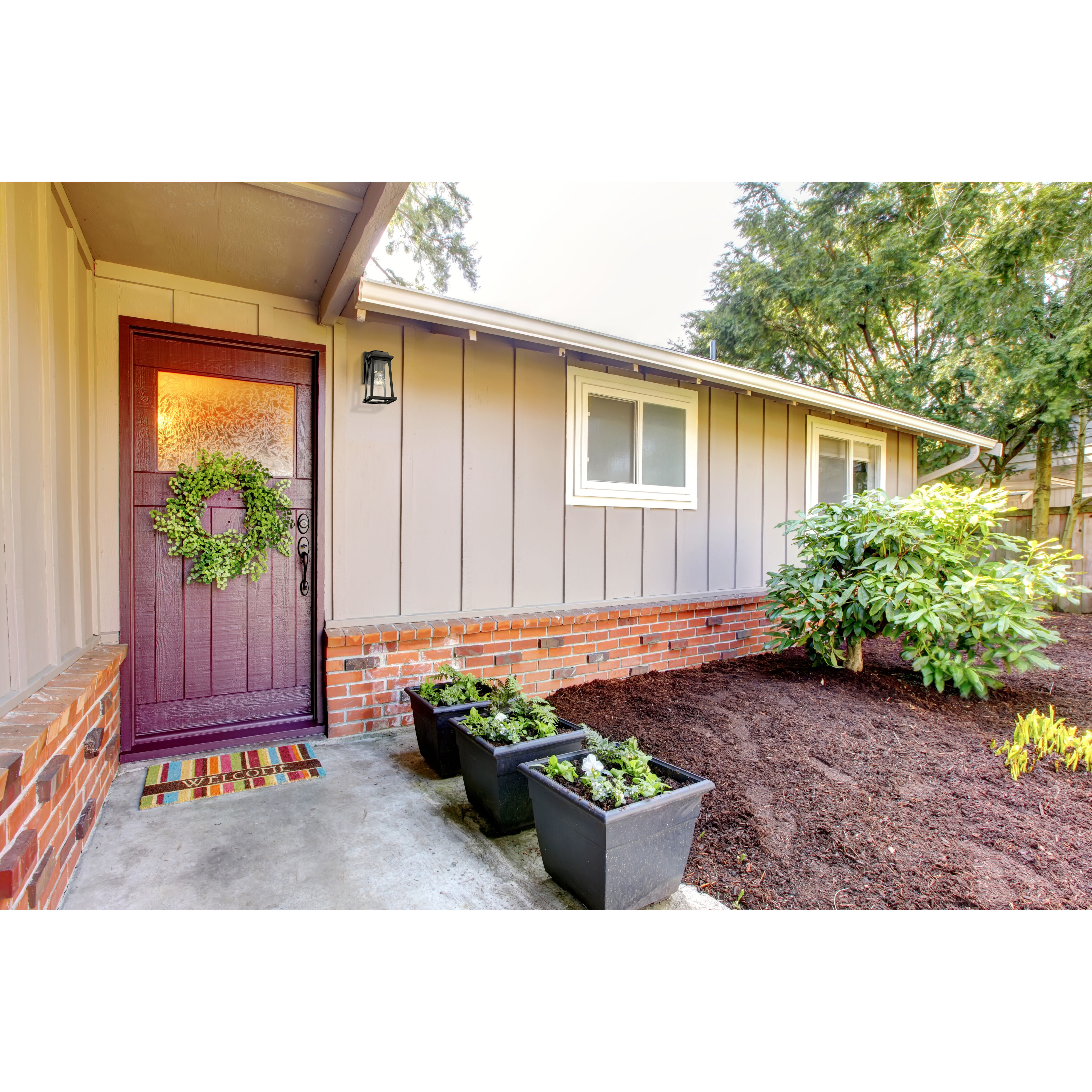 Millworks 2 Light 88.75 inch Black Outdoor Post Mounted Fixture in 14.75