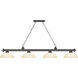 Cordon 4 Light 81.25 inch Bronze Billiard Ceiling Light in Matte Opal Glass