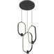Saros LED 16.25 inch Matte Black Chandelier Ceiling Light
