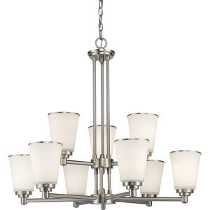 Jarra 9 Light 30 inch Brushed Nickel Chandelier Ceiling Light