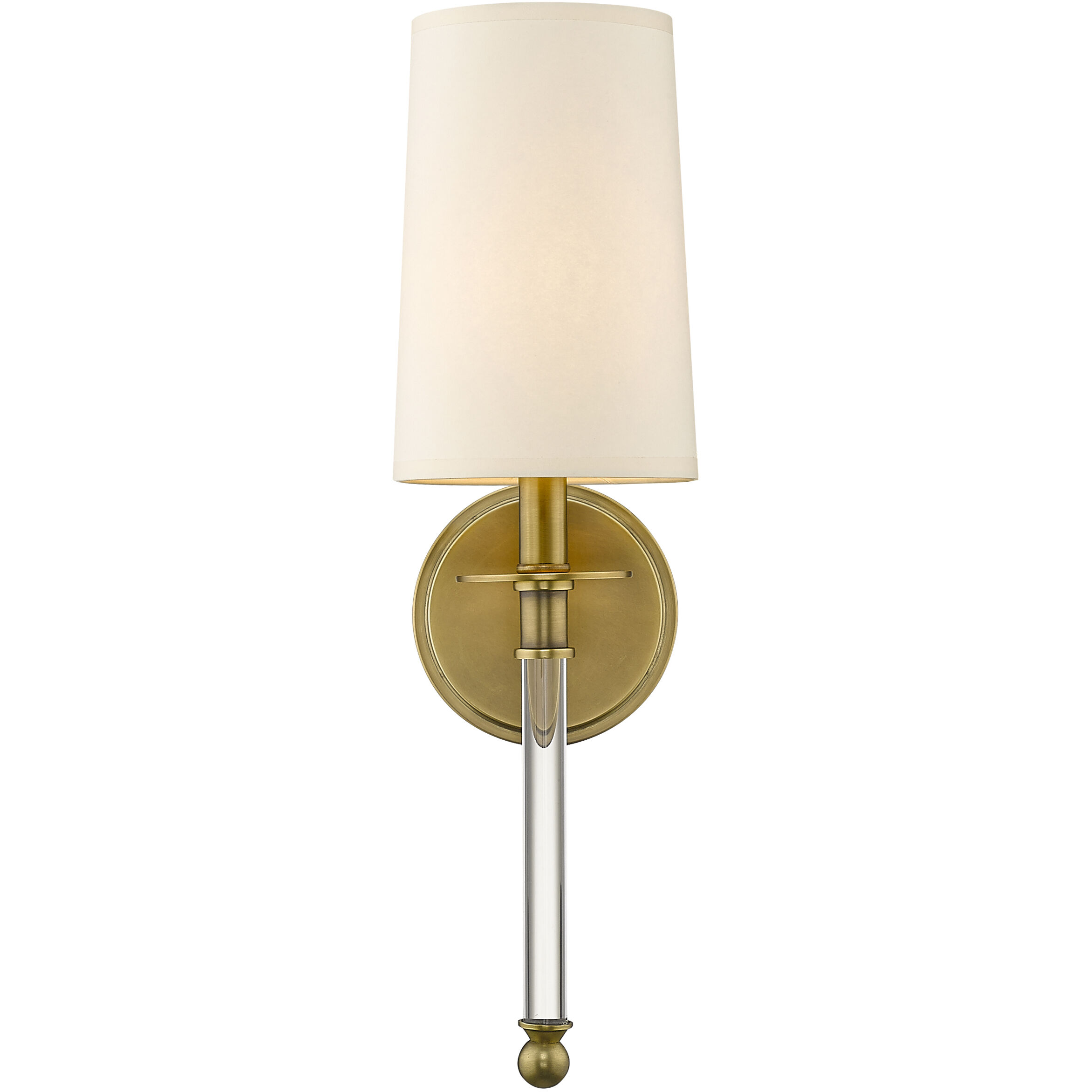 Mila 1 Light 5.5 inch Rubbed Brass Wall Sconce Wall Light
