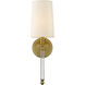 Mila 1 Light 5.5 inch Rubbed Brass Wall Sconce Wall Light