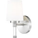 Henri 1 Light 6.5 inch Brushed Nickel Bathroom Vanity Wall Light