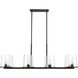 Callista 8 Light 56 inch Matte Black Linear Chandelier Ceiling Light