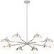 Realm Sphere 8 Light 44 inch Brushed Nickel Chandelier Ceiling Light