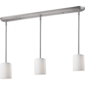 Albion 3 Light 48 inch Brushed Nickel Linear Chandelier Ceiling Light