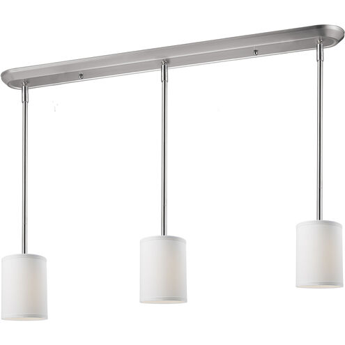 Albion 3 Light 48 inch Brushed Nickel Linear Chandelier Ceiling Light