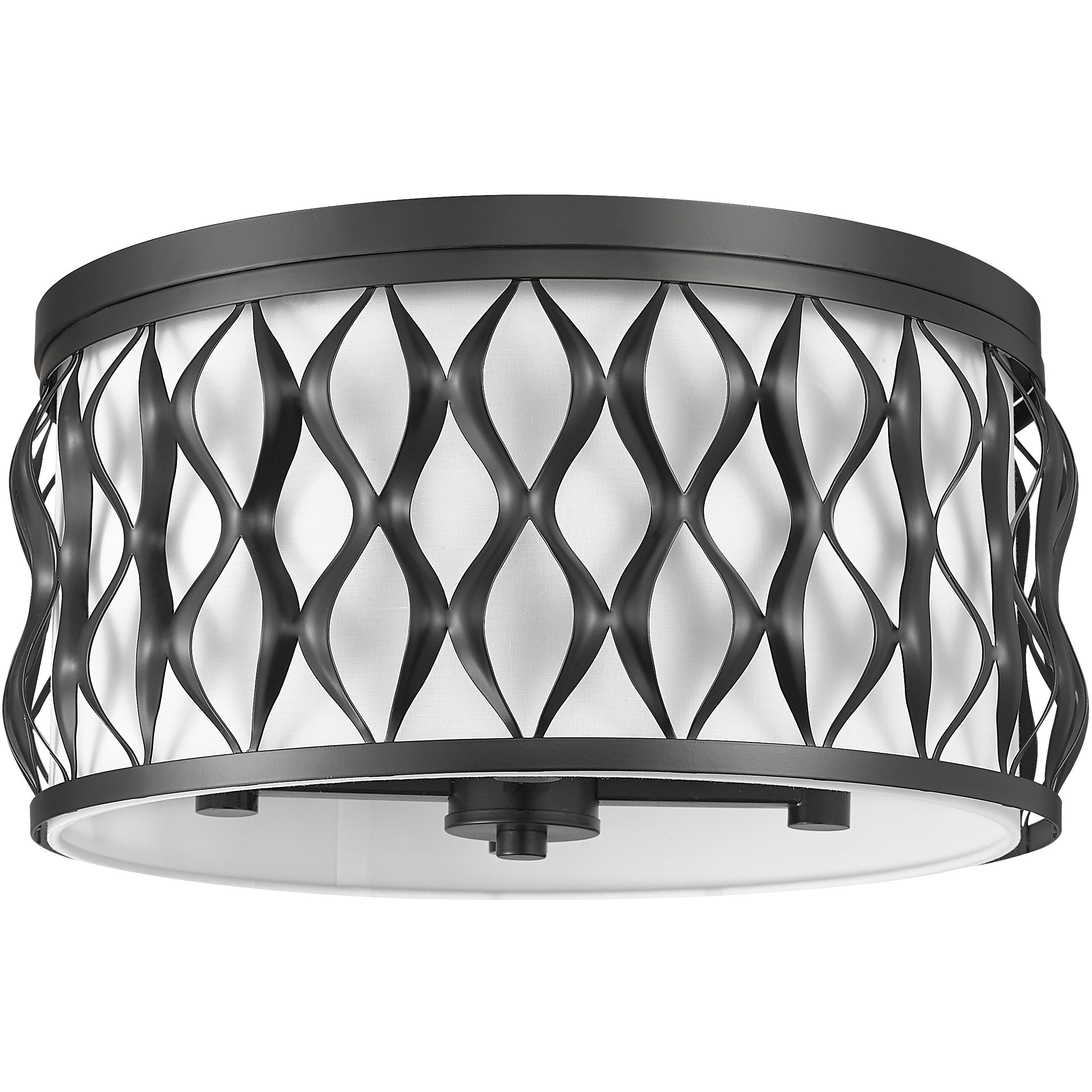 Harden 4 Light 16.25 inch Matte Black Flush mount Ceiling Light