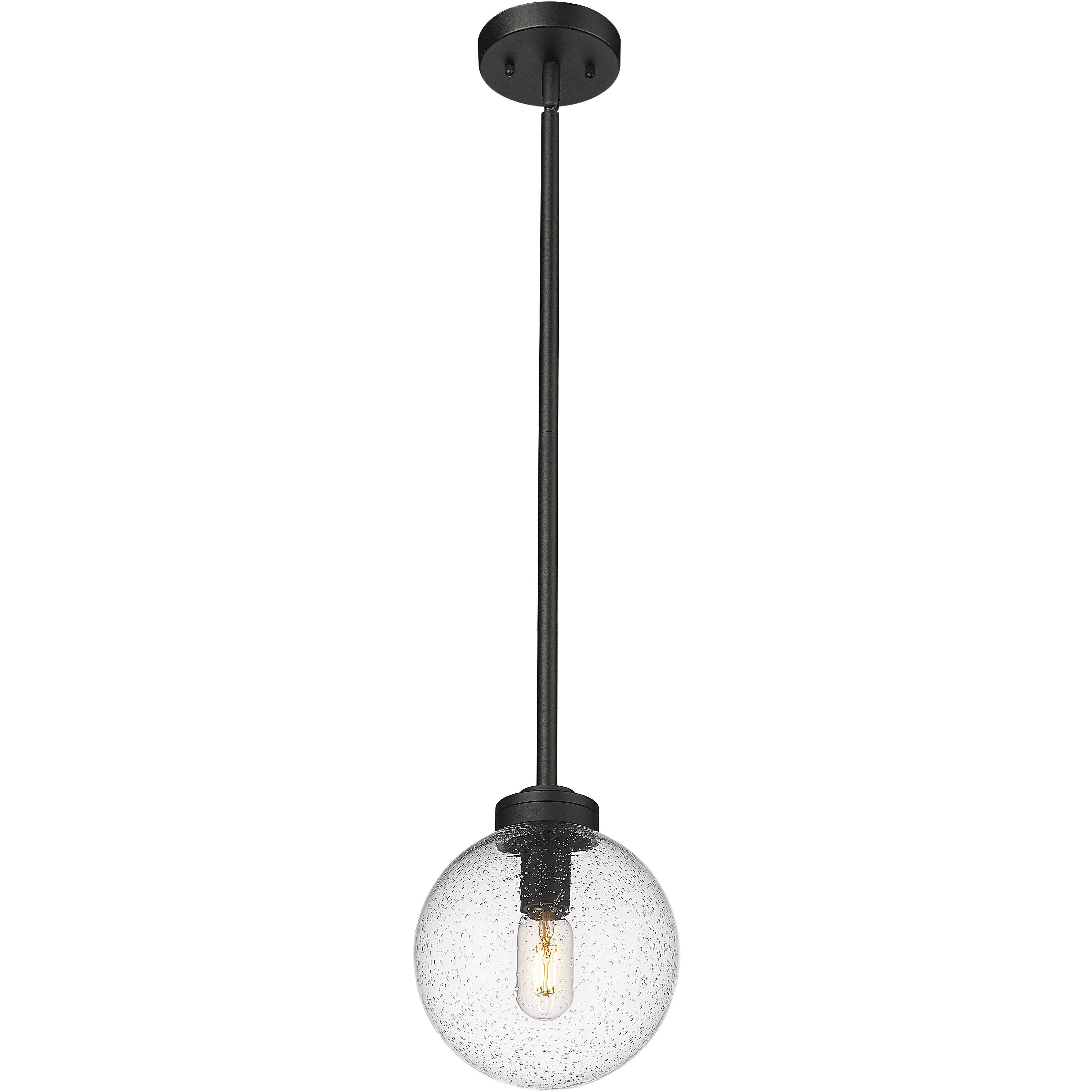 Laurent 1 Light 8 inch Black Outdoor Pendant