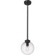 Laurent 1 Light 8 inch Black Outdoor Pendant