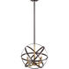 Cavallo 5 Light 18 inch Hammered Bronze/Olde Brass Pendant Ceiling Light in Hammered Bronze and Olde Brass