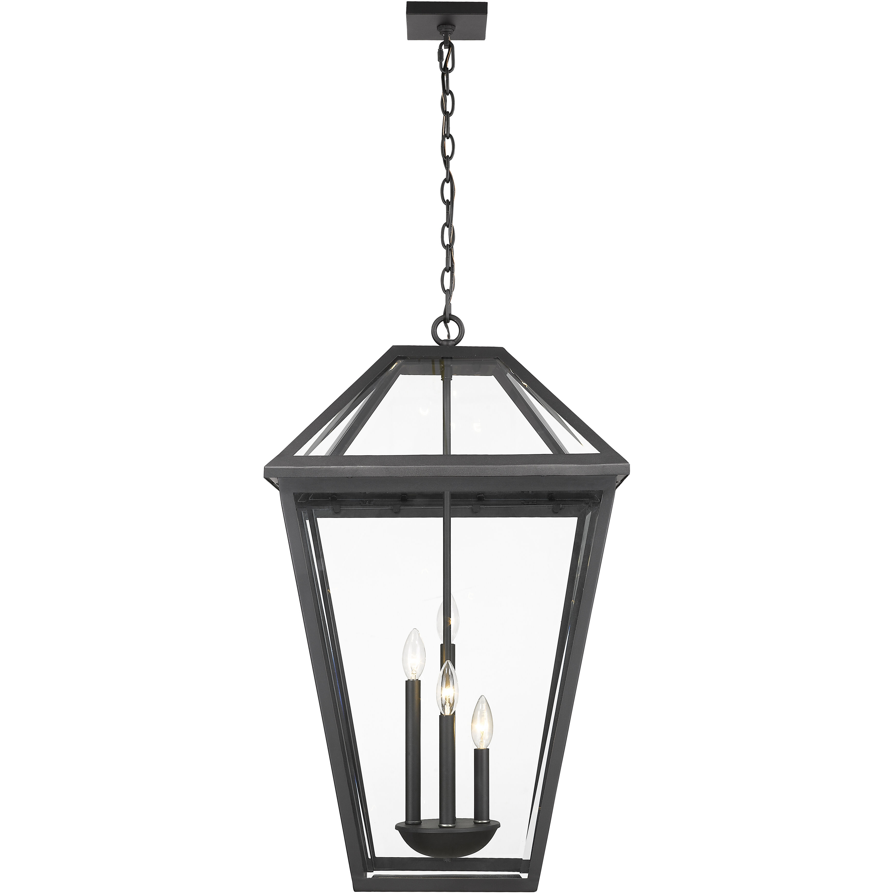 Talbot 4 Light 19.5 inch Black Outdoor Chain Mount Ceiling Fixture