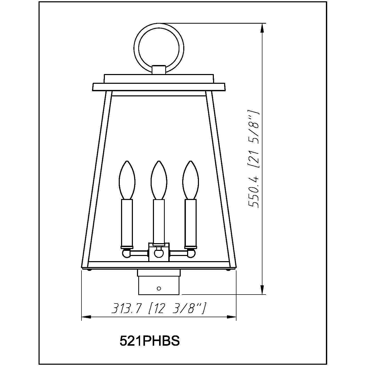 Broughton 4 Light 21.75 inch Black Outdoor Post Mount Fixture