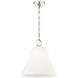 Alaric 1 Light 14 inch Polished Nickel Pendant Ceiling Light