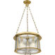 Cape Harbor 3 Light 18 inch Rubbed Brass Pendant Ceiling Light