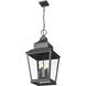 Raphael 4 Light 14 inch Sand Black Outdoor Chain Mount Ceiling Fixture in Soft Sand Black