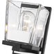Bleeker Street 1 Light 5 inch Matte Black and Chrome Wall Sconce Wall Light