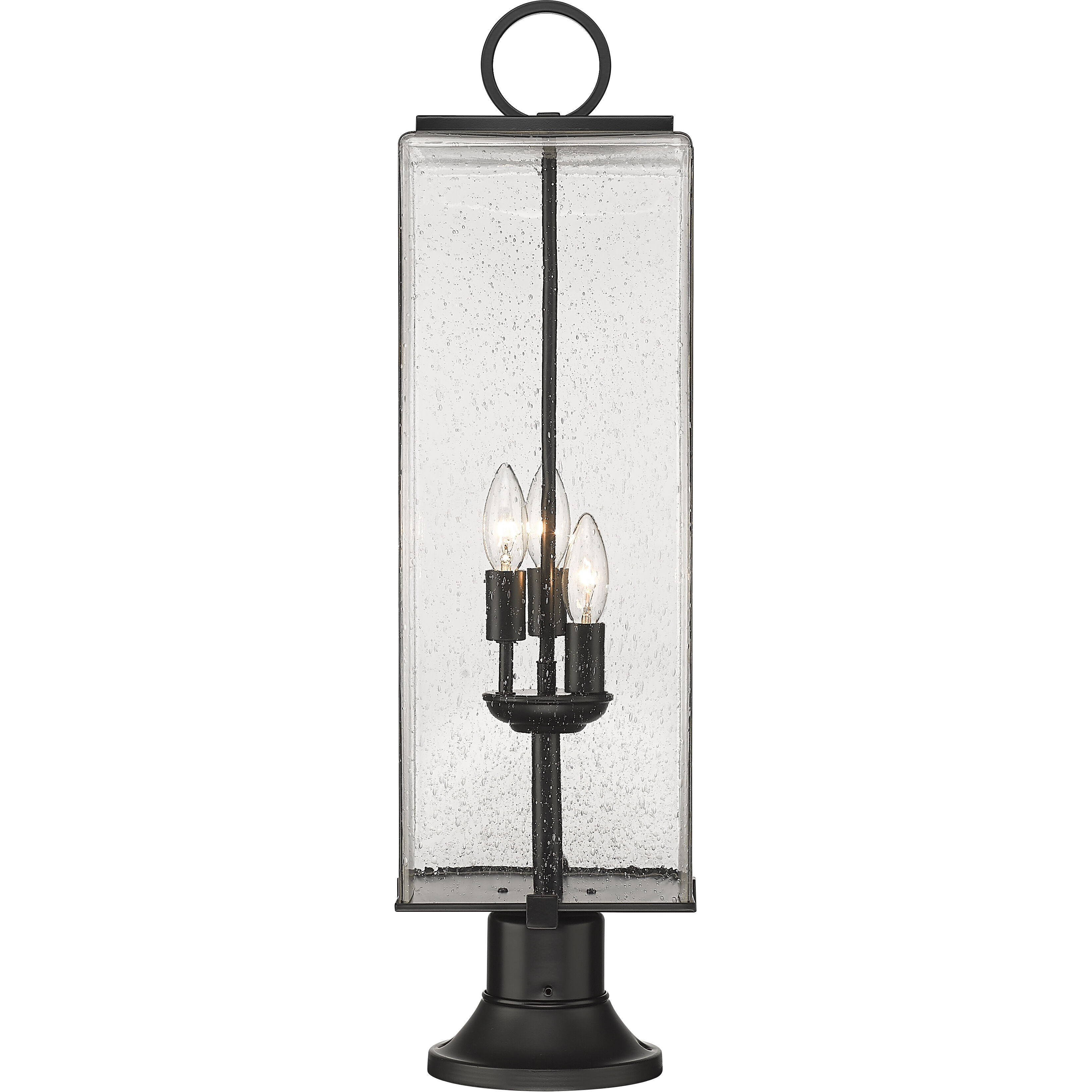 Sana 3 Light 28.5 inch Black Outdoor Pier Mounted Fixture