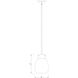 Bella 1 Light 8 inch Matte Black and Brushed Nickel Pendant Ceiling Light