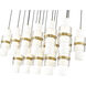 Cayden 17 Light 42 inch Modern Gold Linear Chandelier Ceiling Light