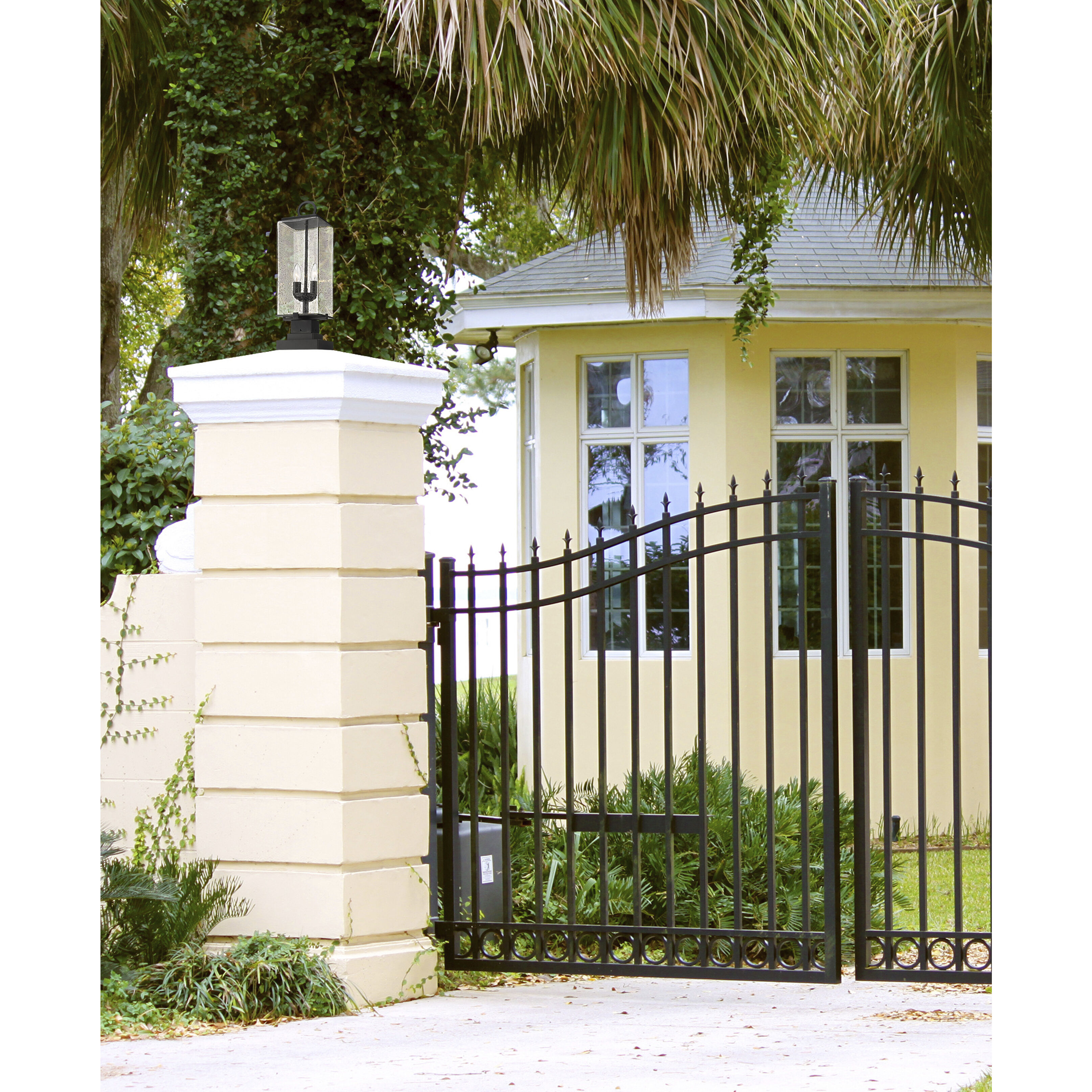 Sana 2 Light 22.5 inch Black Outdoor Pier Mounted Fixture