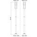 Luca LED 101.51 inch Black Outdoor Post Mounted Fixture