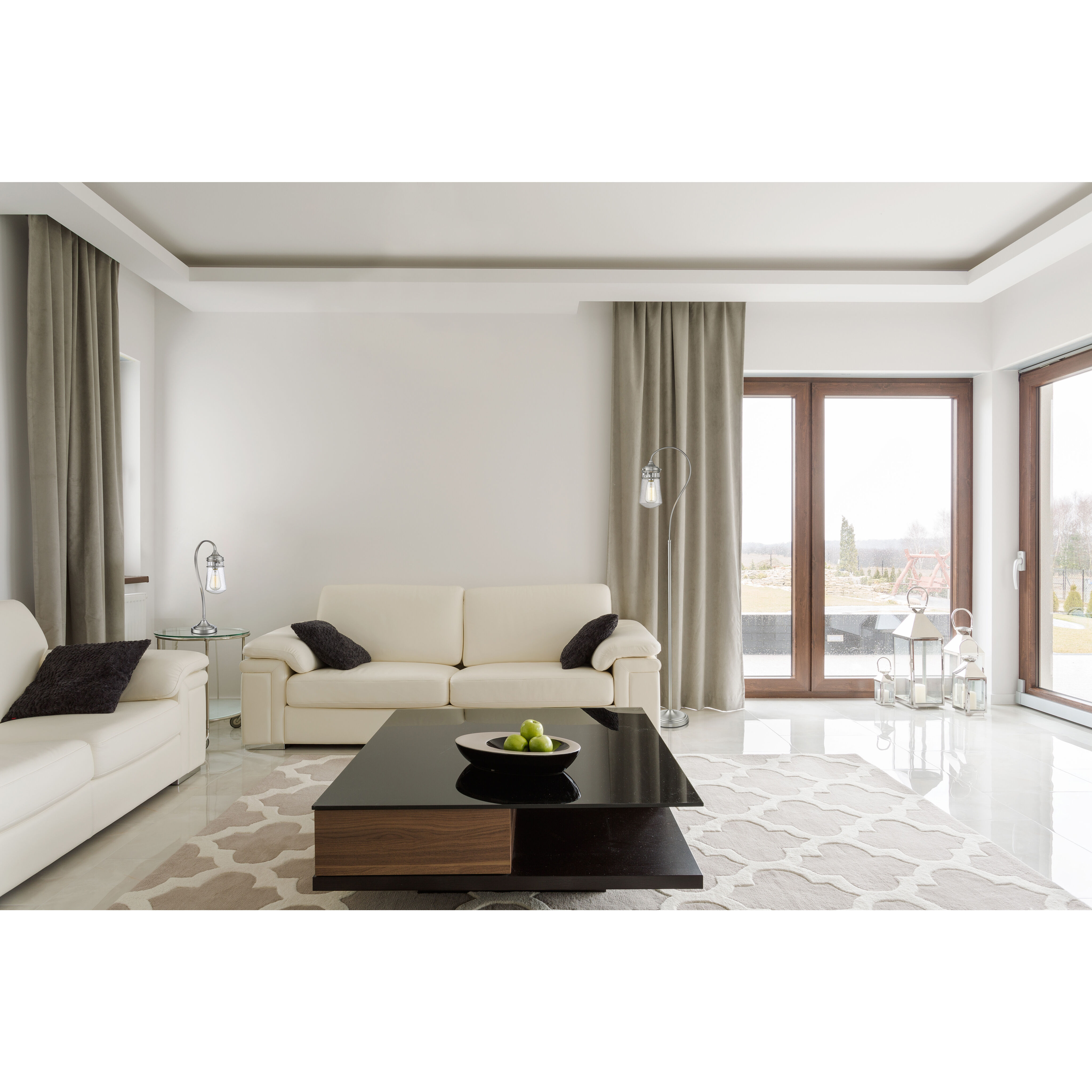 Celeste 58.25 inch 60 watt Brushed Nickel Floor Lamp Portable Light