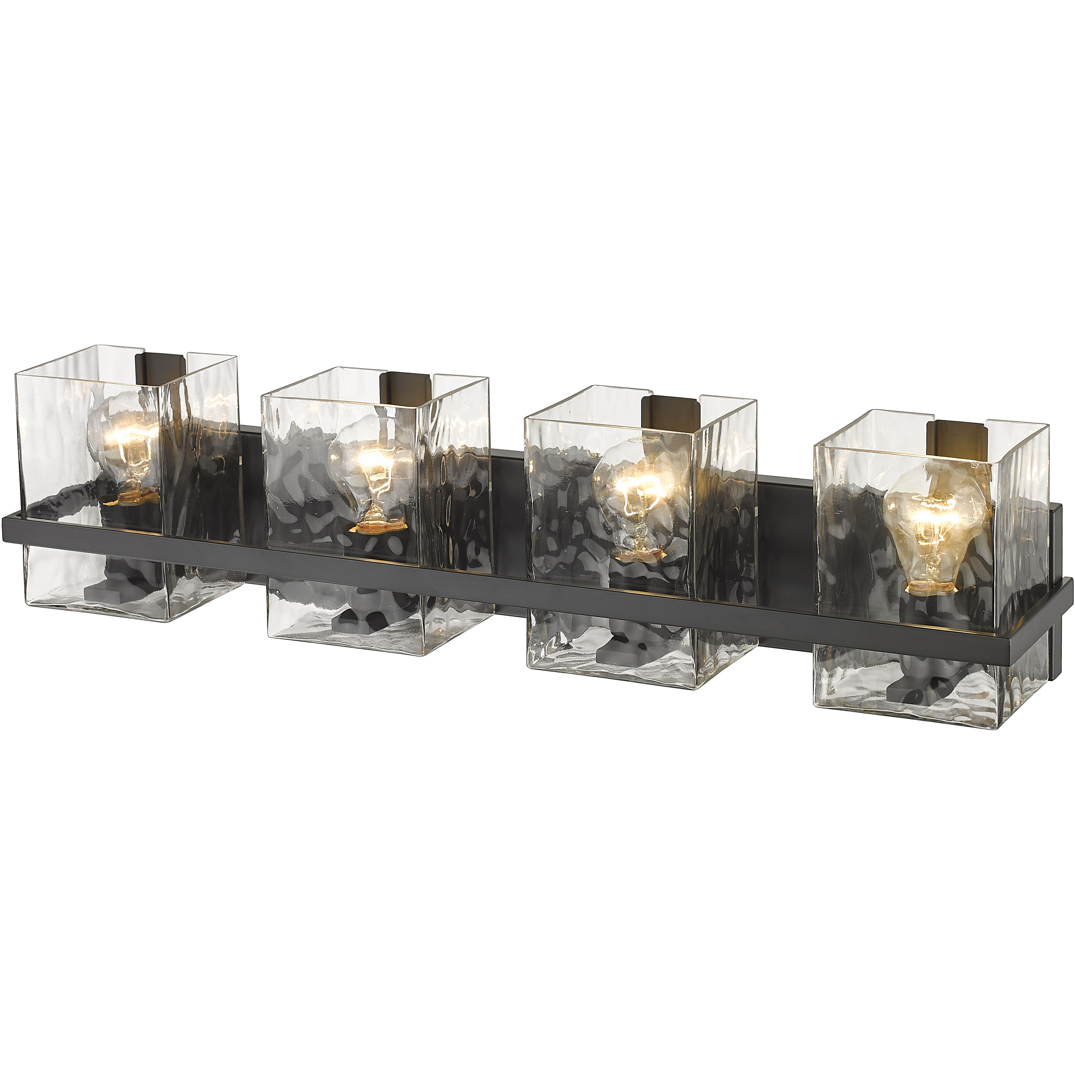 Bennington 4 Light 29.25 inch Matte Black Vanity Wall Light