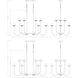 Allistair Linear Chandelier Ceiling Light in Matte Black
