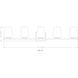 Nextra 5 Light 42 inch Chrome Bath Vanity Wall Light