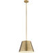 Lilly 1 Light 18 inch Rubbed Brass Pendant Ceiling Light