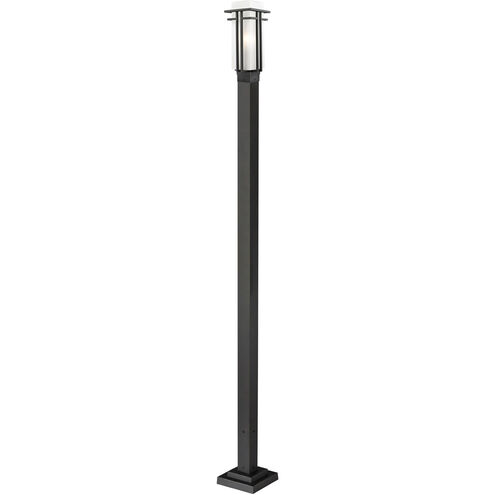 Abbey 1 Light 111 inch Black Outdoor Post Mounted Fixture