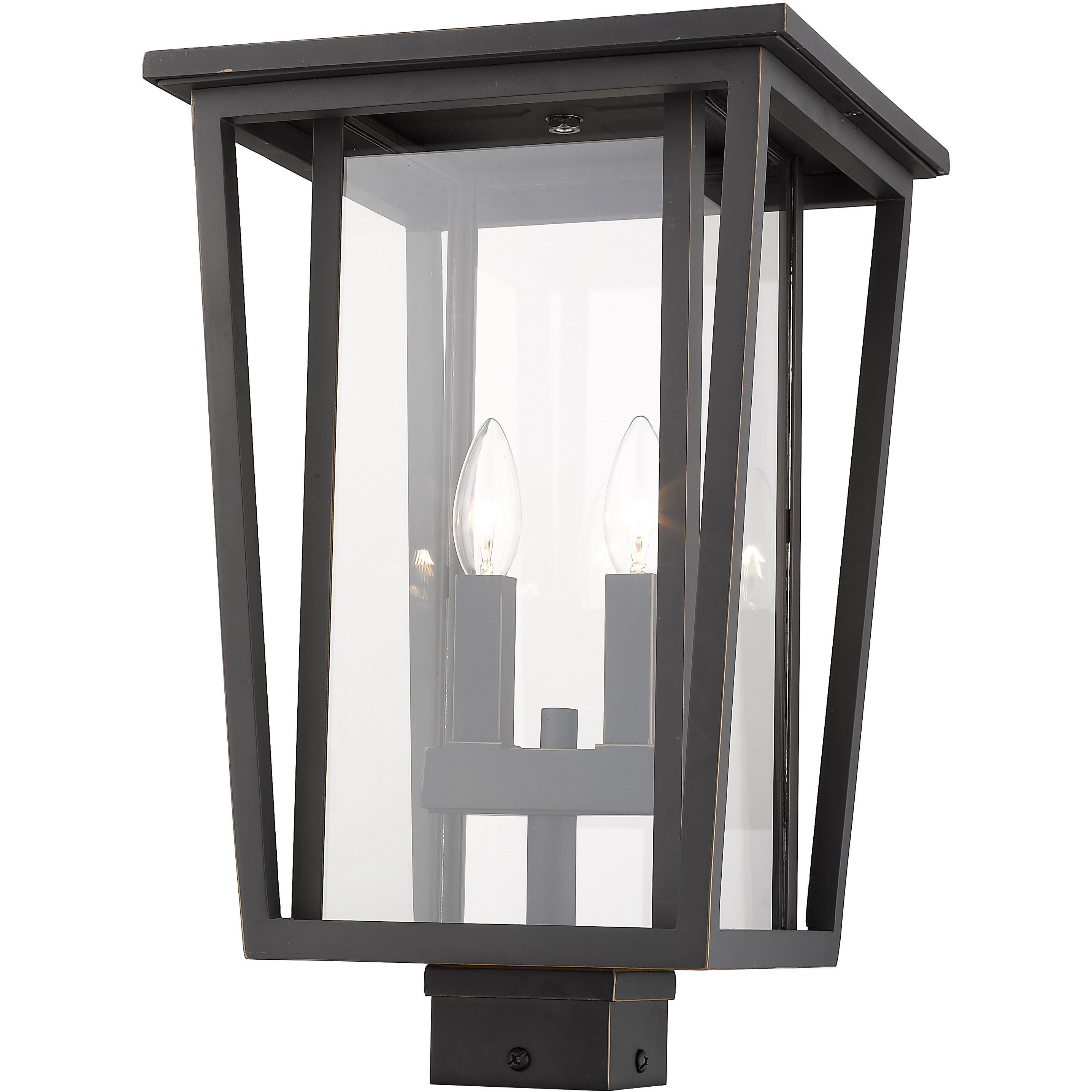 Seoul 2 Light 18.25 inch Oil Rubbed Bronze Outdoor Post Mount Fixture in 13