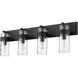 Fontaine 4 Light 34 inch Matte Black Vanity Wall Light