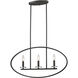 Verona 3 Light 28 inch Bronze Linear Chandelier Ceiling Light