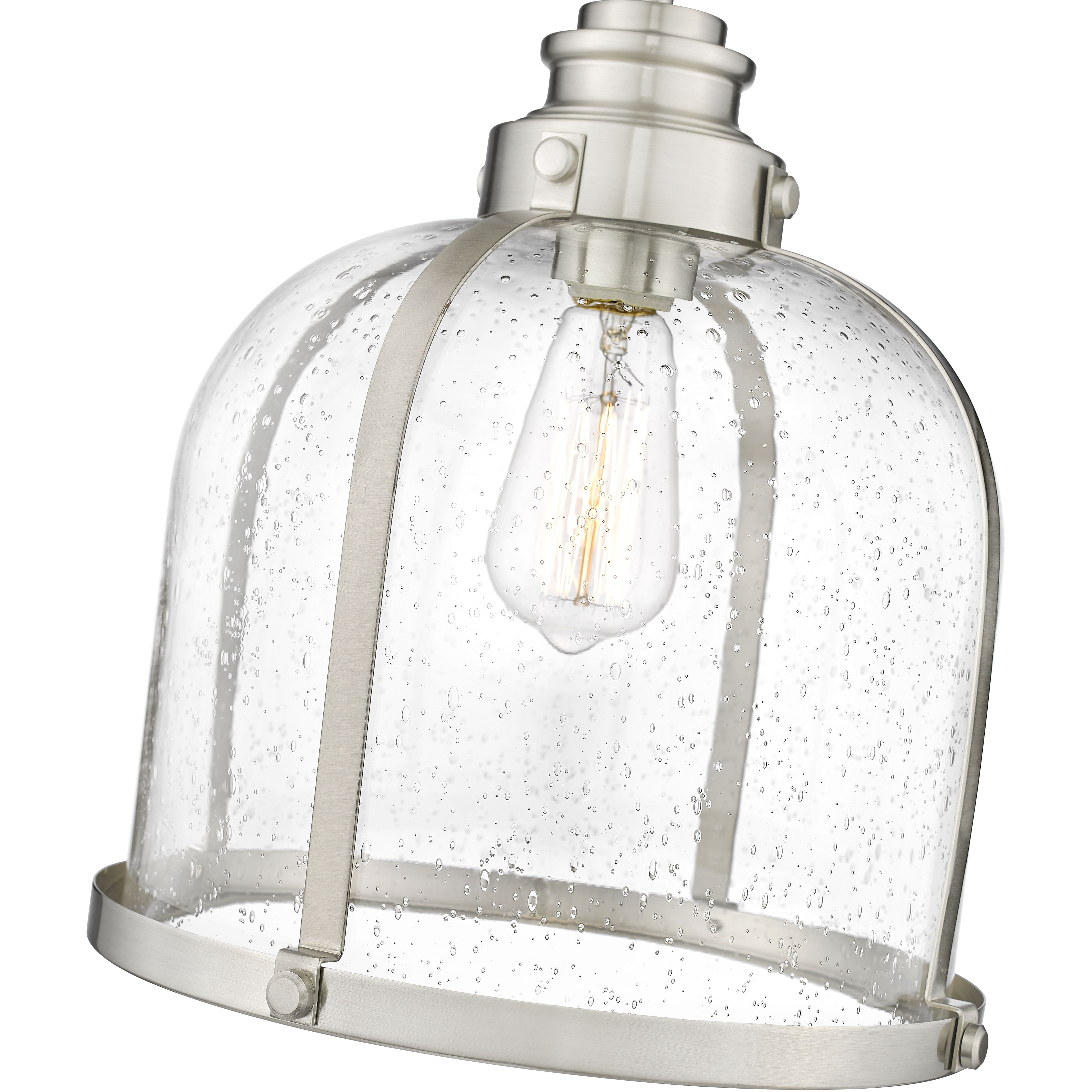 Burren 1 Light 12.25 inch Brushed Nickel Pendant Ceiling Light