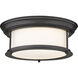 Sonna 2 Light 13.25 inch Bronze Flush Mount Ceiling Light in Matte Opal Glass