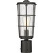 Helix 1 Light 15.25 inch Black Outdoor Post Mount Fixture