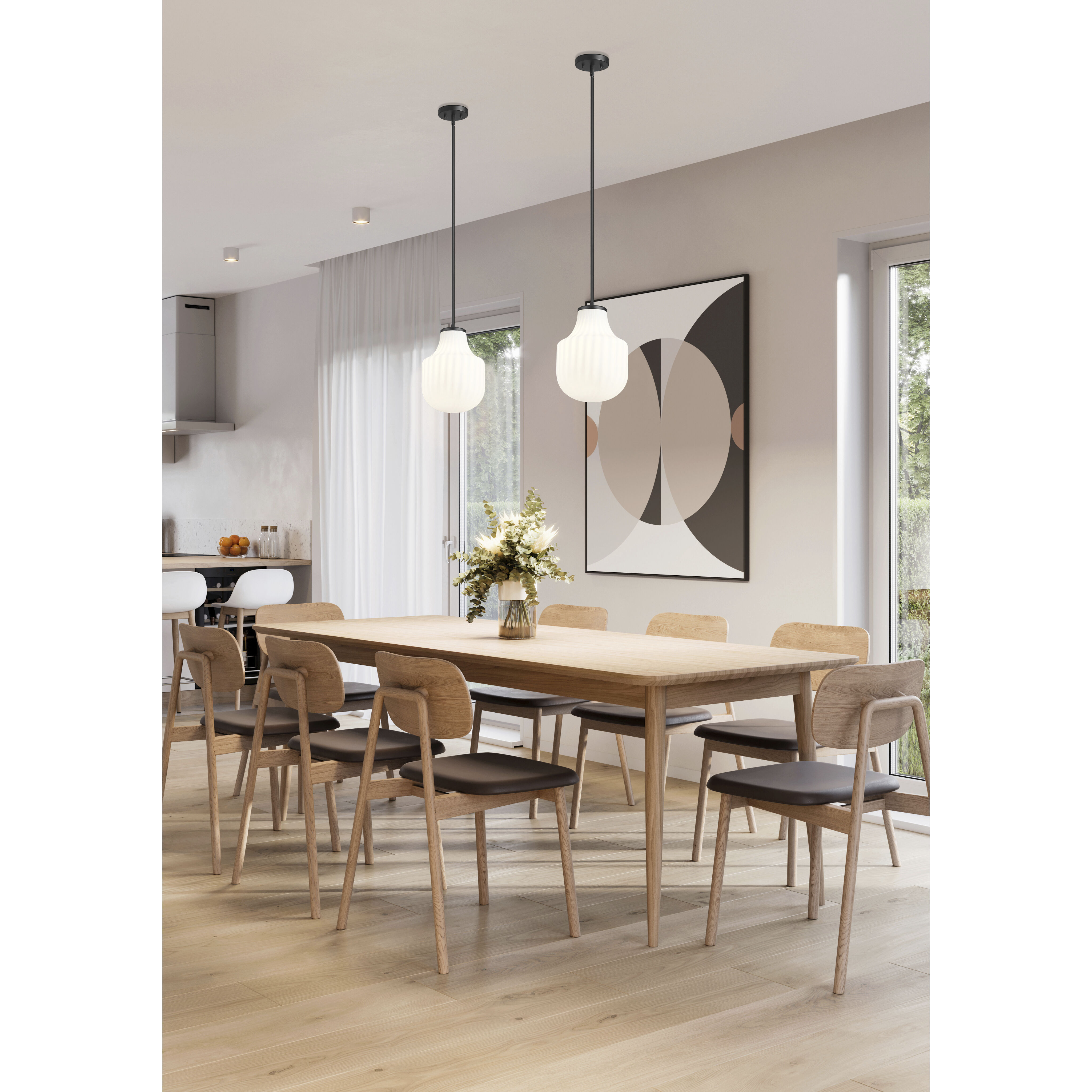 Newbury 1 Light 10 inch Matte Black Pendant Ceiling Light