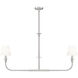 Tova 2 Light 45.75 inch Brushed Nickel Linear Chandelier Ceiling Light