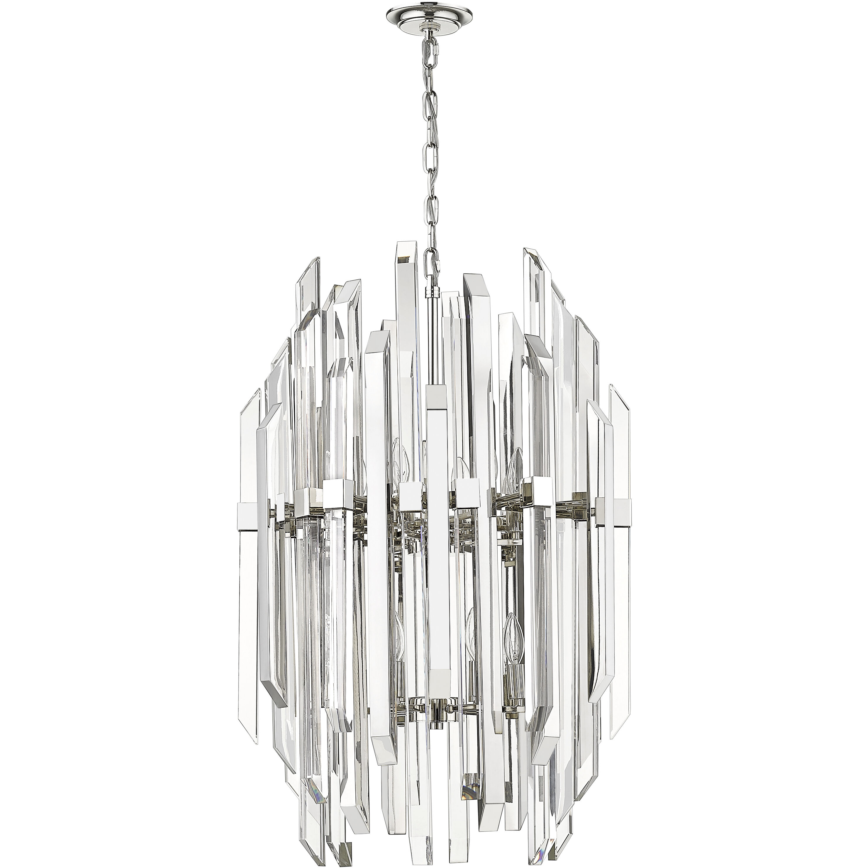 Bova 12 Light 23 inch Polished Nickel Chandelier Ceiling Light