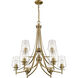 Joliet 9 Light 31 inch Olde Brass Chandelier Ceiling Light