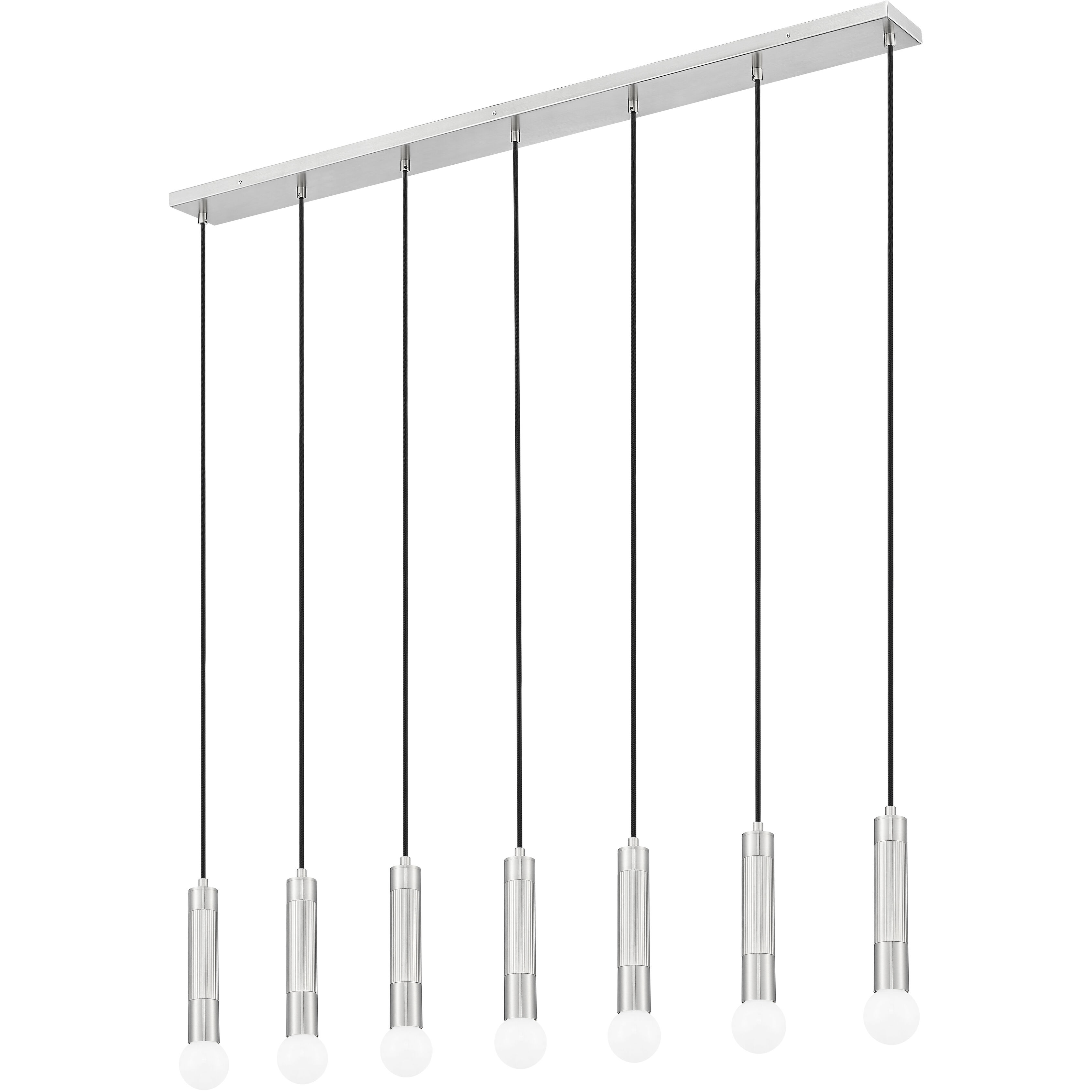 Stari Linear Chandelier Ceiling Light in Brushed Nickel