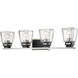 Jackson 4 Light 33 inch Brushed Nickel and Matte Black Vanity Wall Light