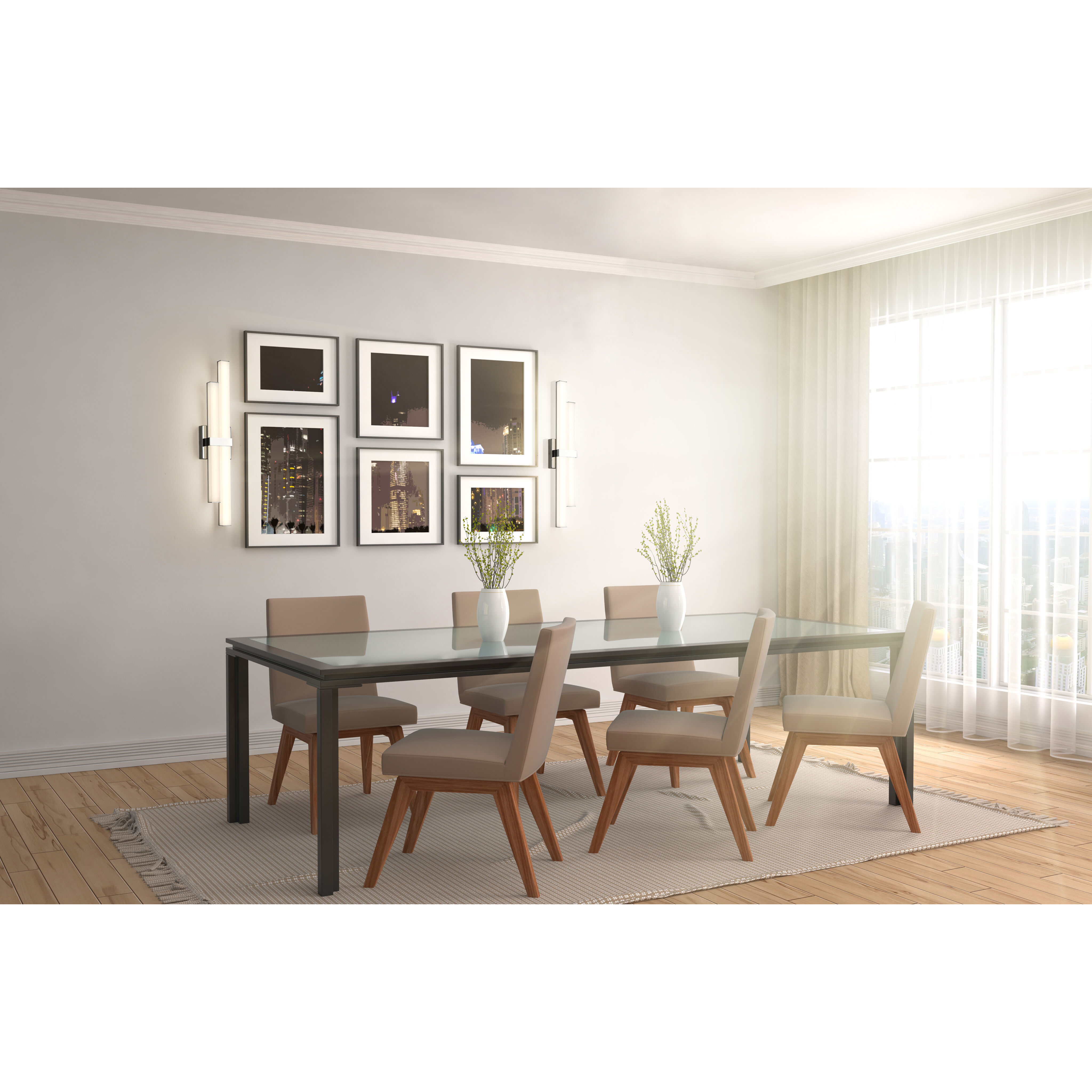 Zane LED 25 inch Chrome Vanity Wall Light