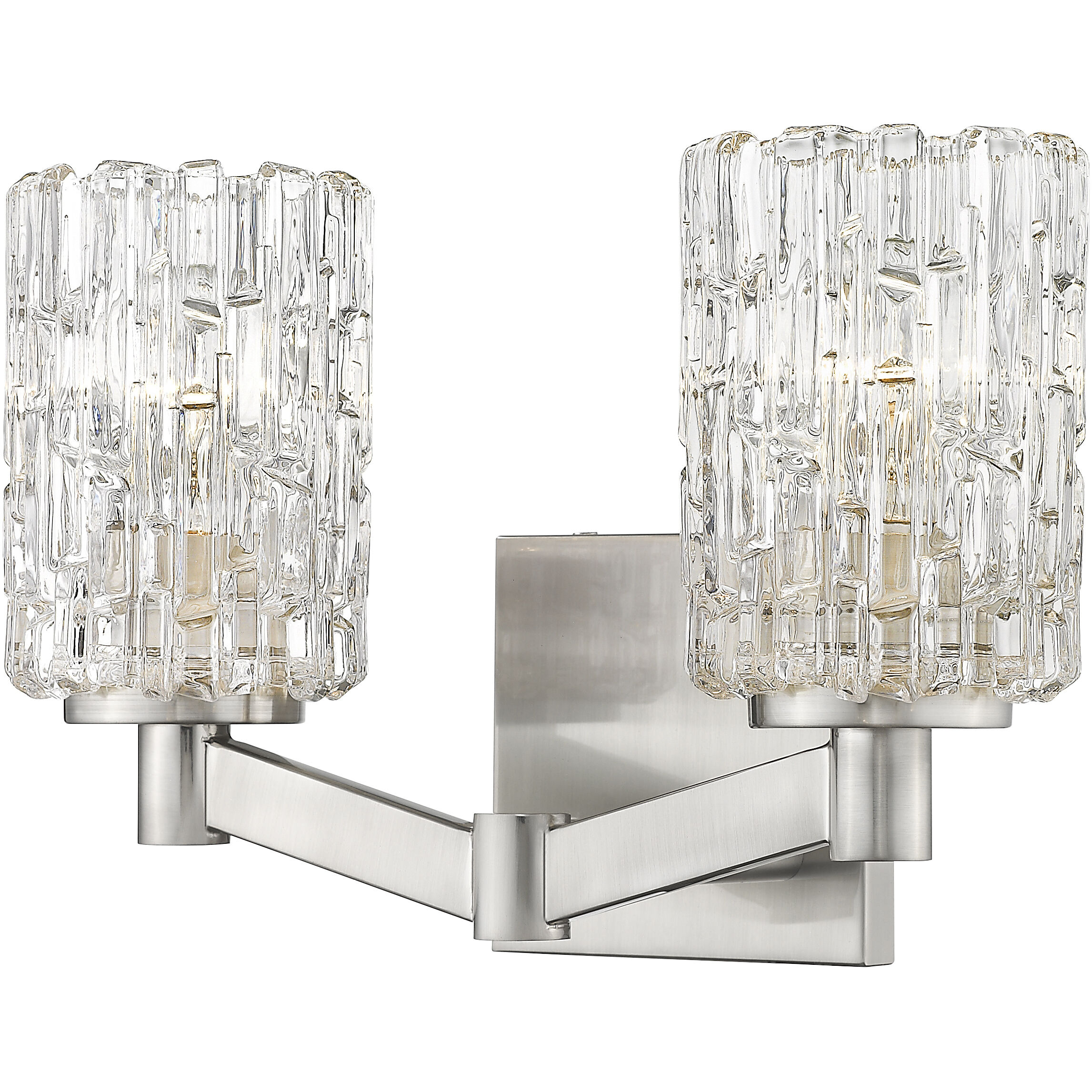 Aubrey 2 Light 13.5 inch Brushed Nickel Vanity Wall Light