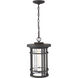Jordan 1 Light 10 inch Oil Rubbed Bronze Outdoor Chain Mount Ceiling Fixture
