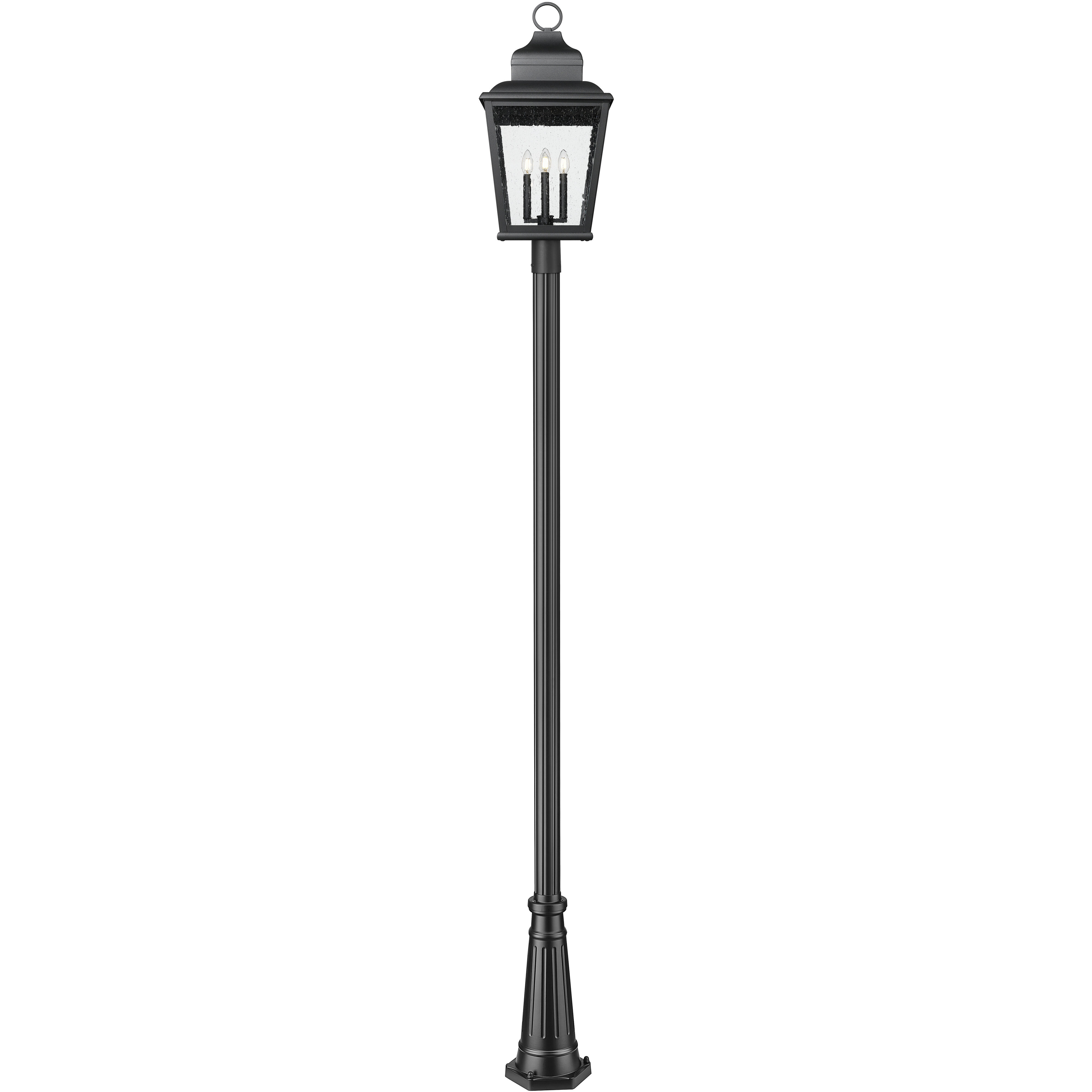 Raphael 4 Light 127 inch Sand Black Outdoor Post Mounted Fixture in Soft Sand Black