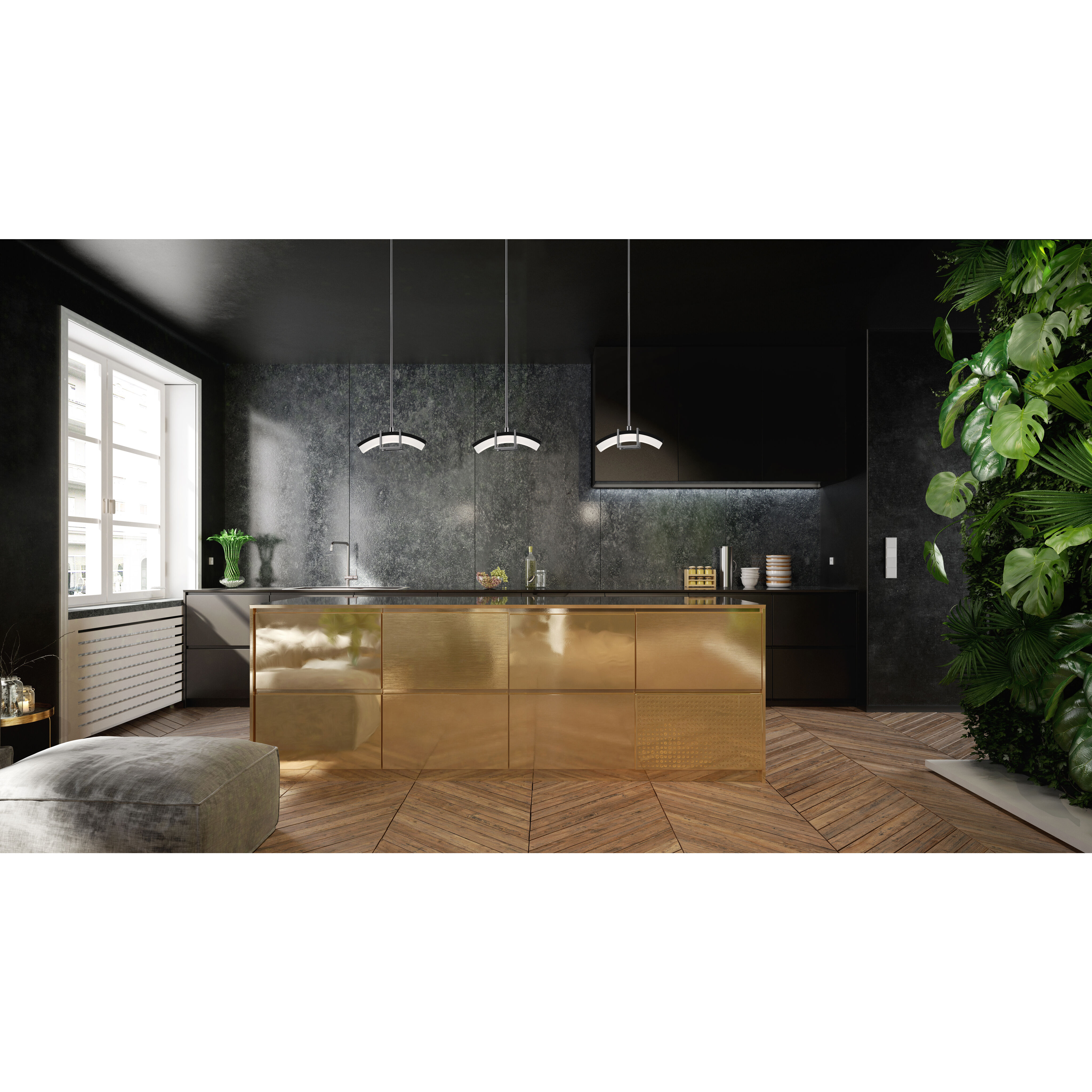 Arc LED 5.5 inch Chrome Pendant Ceiling Light