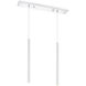 Forest LED 30 inch Chrome Linear Chandelier Ceiling Light in 2, 13, Matte White Steel
